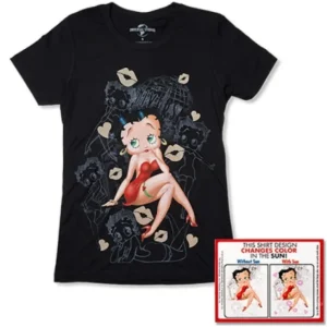 Universal Orlando Resort Betty Boop&trade; Color-Changing Ladies Black T-Shirt* Adult Fashion Tops | Adult T-shirts