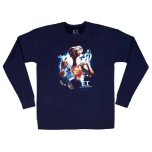 Universal Orlando Resort E.T. Poster Adult Crew Neck Sweatshirt* Adult Outerwear