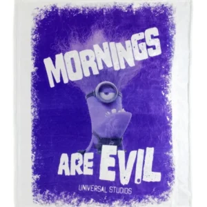Universal Orlando Resort Evil Minion "Mornings Are Evil" Throw Blanket* Home Decorations
