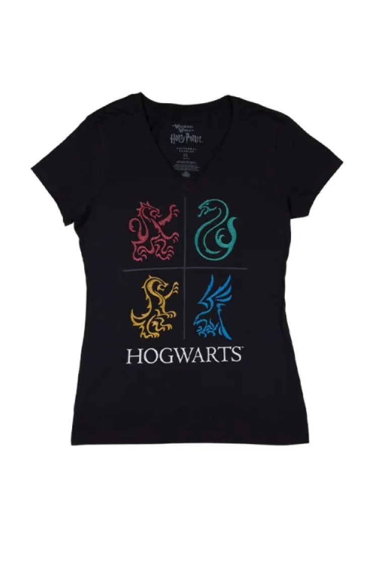 Universal Orlando Resort Hogwarts™ House Emblems Ladies T-Shirt* Adult Fashion Tops