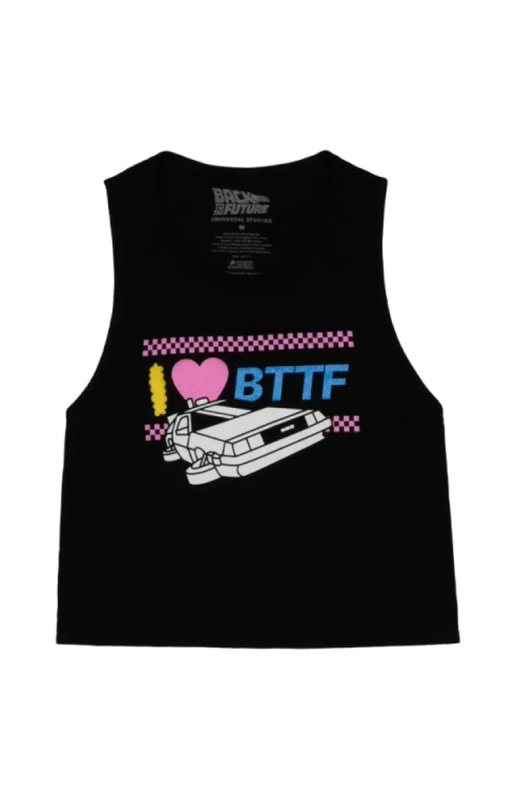 Universal Orlando Resort I Heart Back To The Future Adult Cropped Tank* Adult Fashion Tops