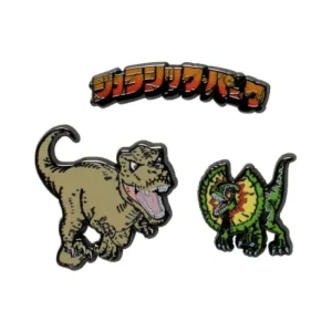 Universal Orlando Resort Jurassic Park Anime T-Rex & Dilophosaurus Pin Set* Pins