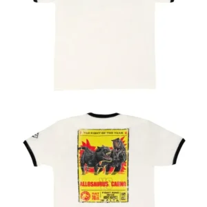 Universal Orlando Resort Jurassic World Malta Fight Night Poster Adult Ringer T-Shirt* Adult T-shirts