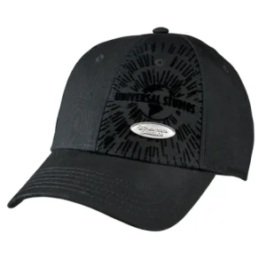 Universal Orlando Resort Universal Studios Black Flock Logo Adult Cap* Headwear | Headwear