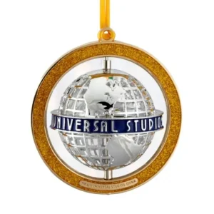 Universal Orlando Resort Universal Studios Blue Banner Grid Globe Spinner Ornament* Holiday