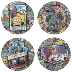 Universal Orlando Resort Universal Studios Collage Four Coaster Set* Home Decorations
