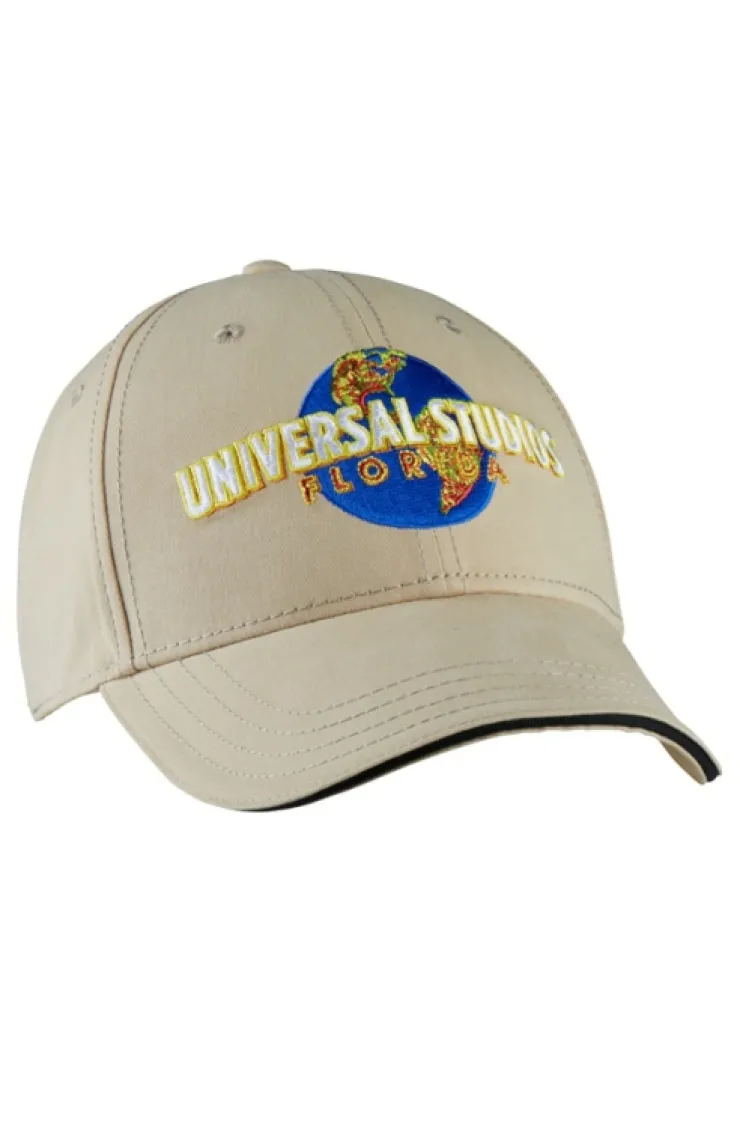 Universal Orlando Resort Universal Studios Florida Khaki Embroidered Adult Cap* Headwear | Headwear