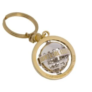 Universal Orlando Resort Universal Studios Gold Tone Spinning Keychain* Key Chains