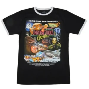 Universal Orlando Resort Universal Studios Retro Marquee Adult Ringer T-Shirt* Adult T-shirts