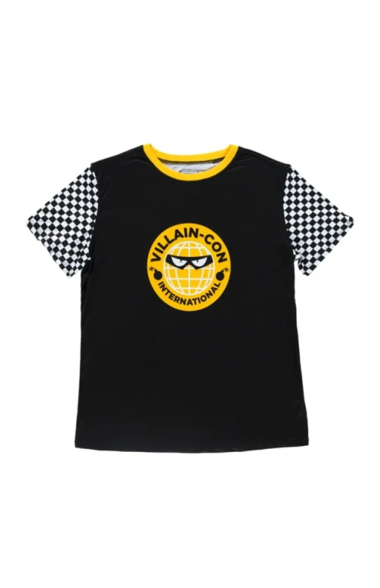 Universal Orlando Resort Villain-Con International Black & Yellow Globe Adult T-Shirt* Adult T-shirts